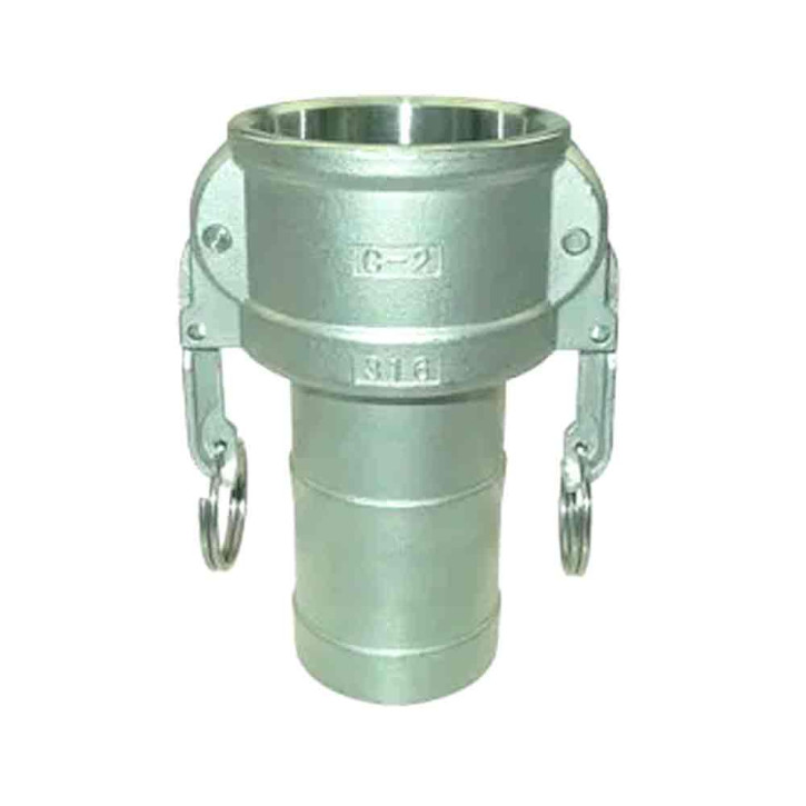 Kamlock Kupplung Mutterteil Typ C mit Schlauchtülle 50mm (Edelstahl)